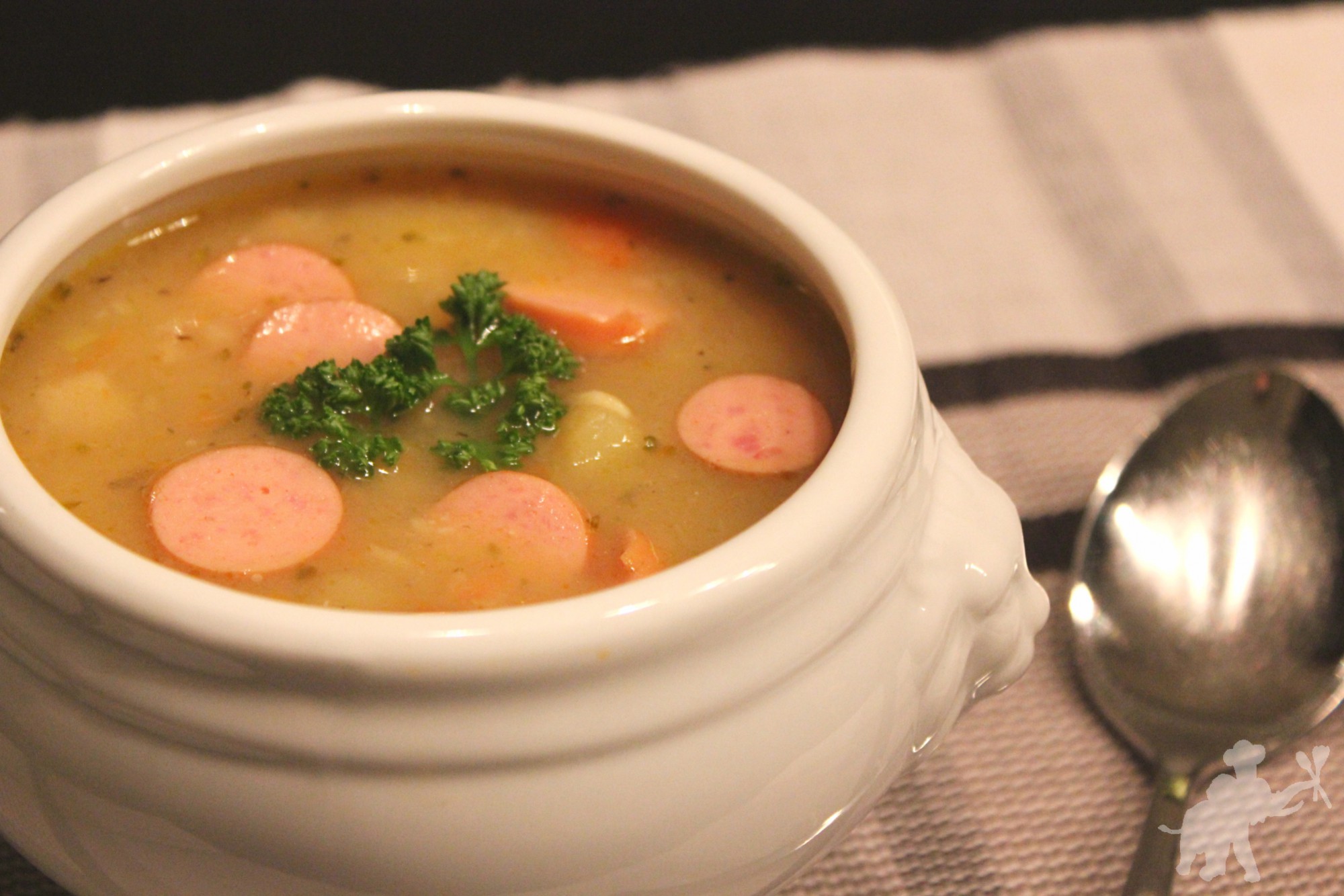 Potato soup with Frankfurters 2