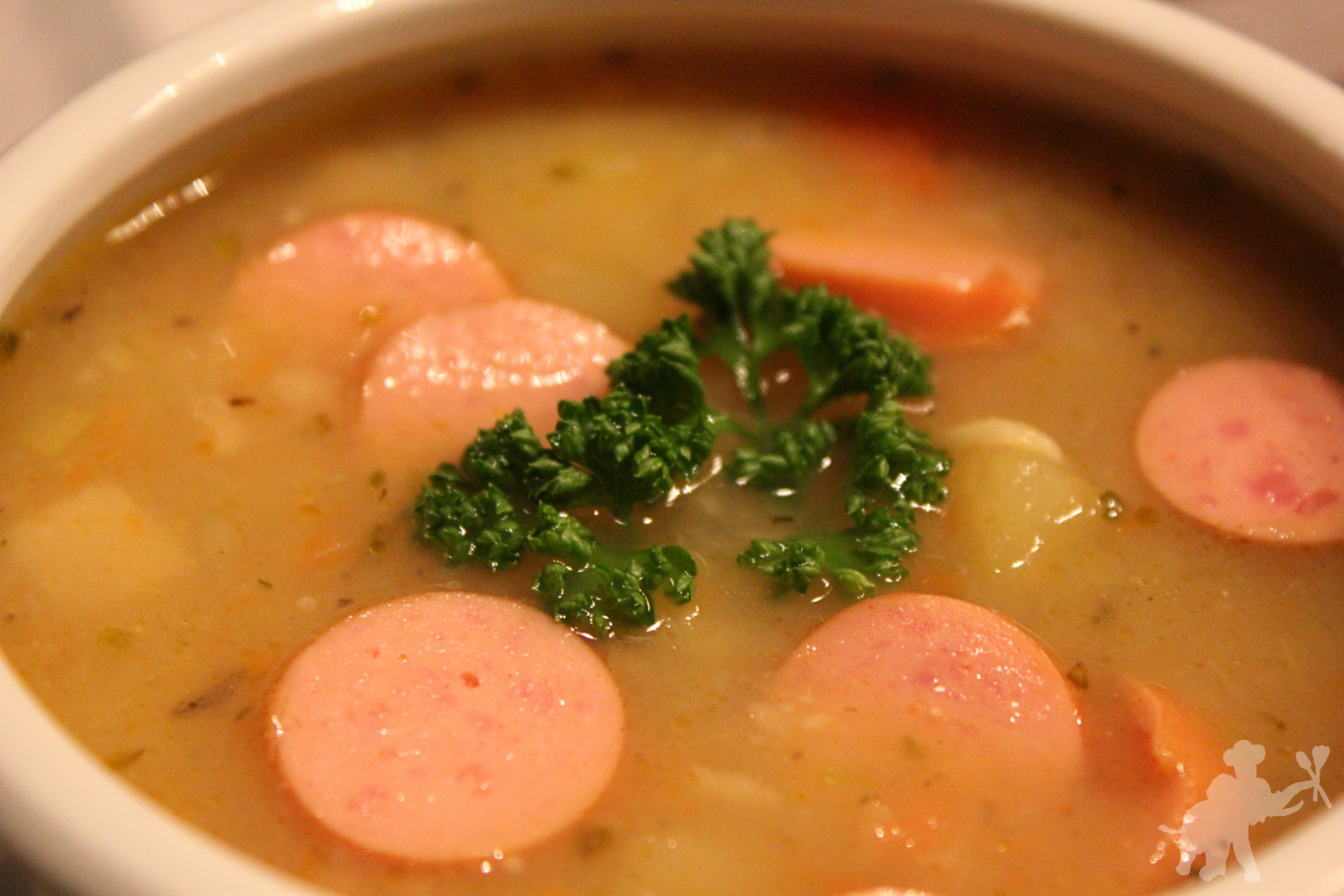 Potato soup with Frankfurters 3